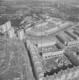 Neubaugebiet in Dresden-Prohlis : Blickrichtung Nordwesten