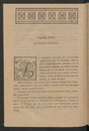 Capítulo XXVII - La dulce víctima