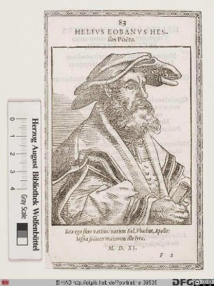 Bildnis Helius Eobanus Hessus (eig. Eoban Koch)