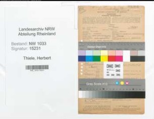 Entnazifizierung Herbert Thiele , geb. 25.08.1908 (Kaufm.Angest.)