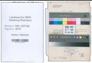 Entnazifizierung Heinrich Arend , geb. 13.06.1912 (Ingenieur)