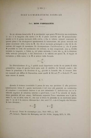 Sull'accelerazione normale.