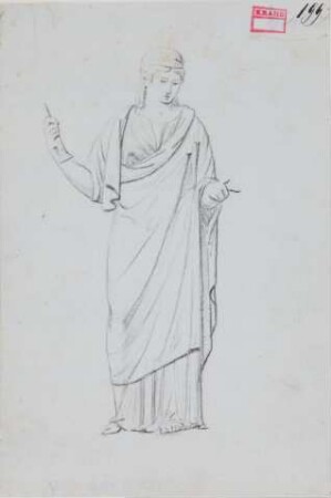 Weibliche Gewandstatue mit Flöte (Euterpe?)