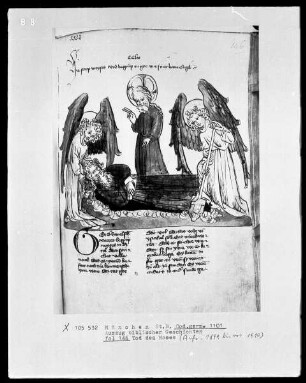 Auszug biblischer Geschichten — Tod des Moses, Folio 146recto