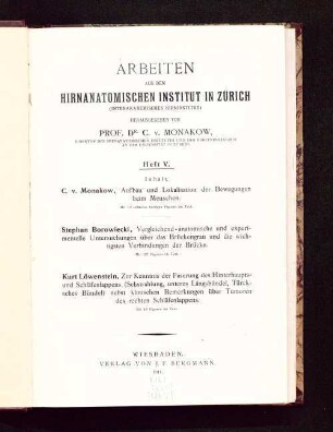 Aufbau und Lokalisation der Bewegungen beim Menschen