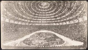Sporthalle, Berlin: Perspektivische Innenansicht