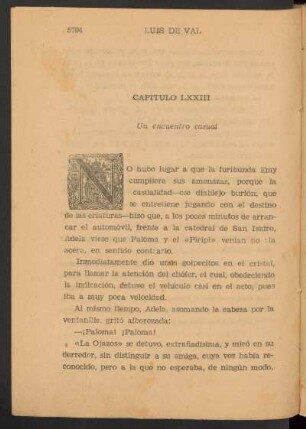 Capítulo LXXIII - Un encuentro casual