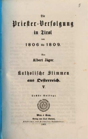 Katholische Stimmen aus Österreich, 1,5