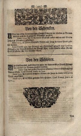 Von den Schencken.
