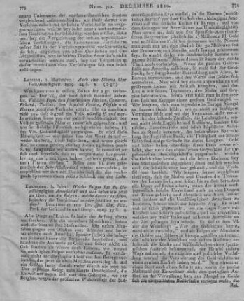 Auch eine Stimme über Volks-Mündigkeit. Leipzig: Hartmann 1819