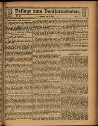 Zweite Ausgabe vom Sonntag, den 18. Juli 1926.