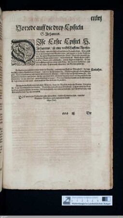 Vorrede auff die drey Episteln S. Johannis