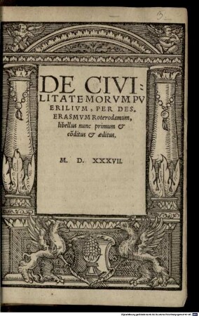 De civilitate morum puerilium libellus