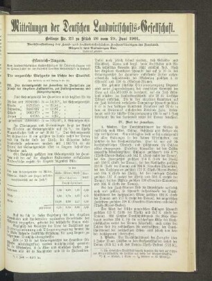 Beilage Nr. 23 zu Stück 26 vom 29. Juni 1901.