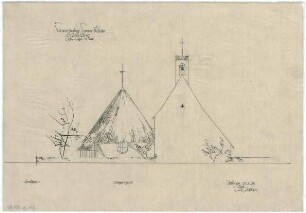 Gsaenger, Gustav; Hindelang / Allgäu (Bayern); Ev. Kirche, Umbau und Erweiterung, Orgeleinbau - Ostseite (Ansicht)