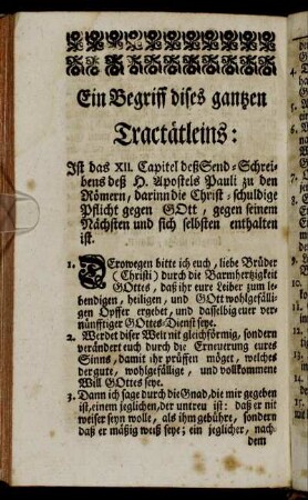 Ein Begriff dieses gantzen Tractätleins: [...]