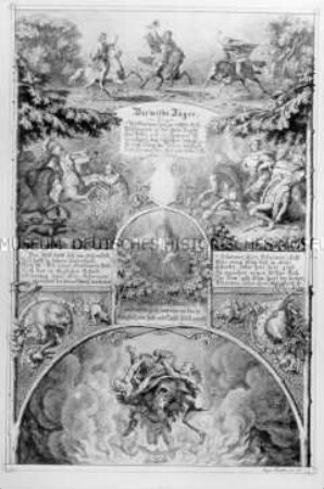 Der wilde Jäger - Illustration des Gedichtes von Gottfried August Bürger