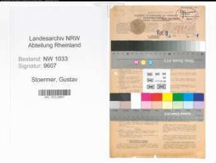 Entnazifizierung Gustav Stoermer , geb. 19.06.1893 (Polizeibeamter)