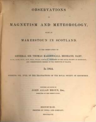 Transactions of the Royal Society of Edinburgh. 18. 1848