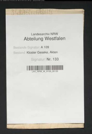 Freibrief des Abtes von Marienfeld für Catharina Elisabeth Pöhling zu Hellinghausen.