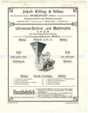 Universal-Schrot- und Mahlmühle Modell A
