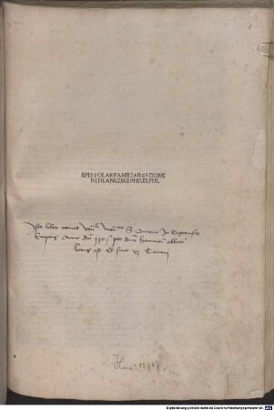 Epistolae Familiares Domini Francisci Philelphi