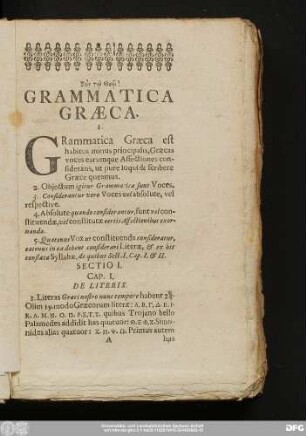 Grammatica Graeca.