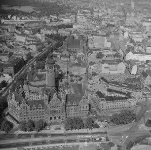 Neues Rathaus in Leipzig : Blickrichtung Norden zur Innenstadt