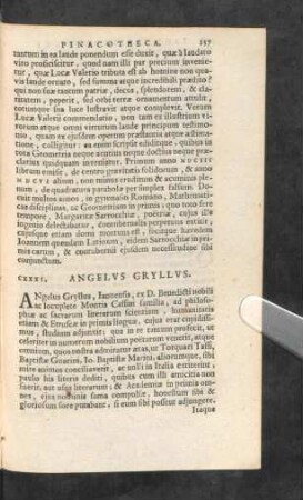 CXXXI. Angelus Gryllus.