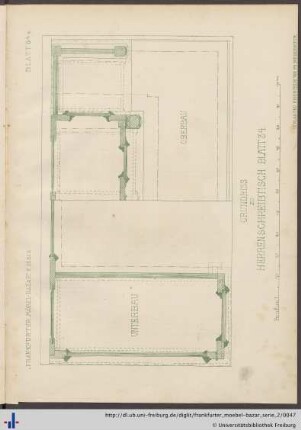 Blatt 34a: Grundriss zu Herrenschreibtisch Blatt 34.