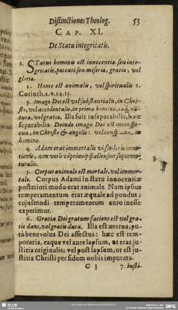 Cap. XI. De Statu integritatis