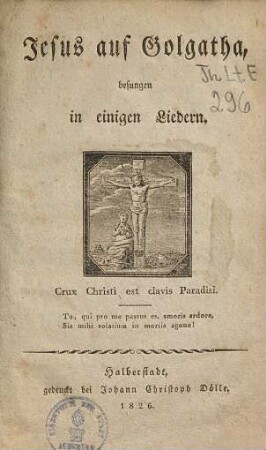 Jesus auf Golgatha : besungen in einigen Liedern