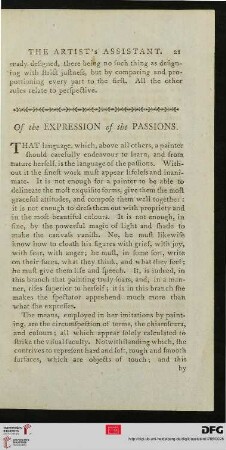 Of the expression of the passions