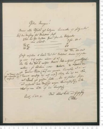 Brief von Carl Ritter an Adelbert von Chamisso