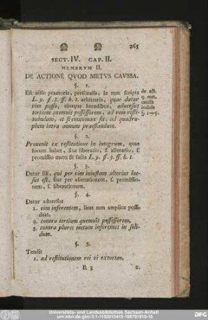 Membrum II. De Actione Quod Metus Caussa.