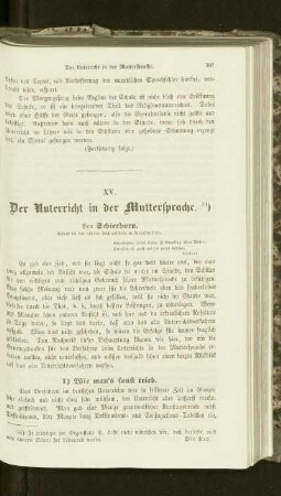 ¬Der¬ Unterricht in der Muttersprache