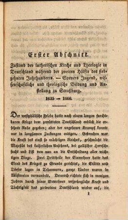 Philipp Jakob Spener und seine Zeit : eine kirchenhistorische Darstellung. 1