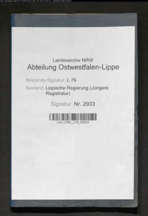 Beschwerde der Johanne Hunecke in Minden und des Alexander Hunecke, Salzuflen, wegen verweigerter Baugenehmigung für ein Schaufenster und eine Treppe an ihrem Geschäftshaus in Salzuflen