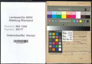 Entnazifizierung Werner Graenzdoerffer , geb. 09.10.1907 (Betriebsingenieur)