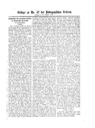 Synthetische oder analytische Methode im Geographie-Unterricht : Beilage zu No. 52 der Pädagogischen Reform
