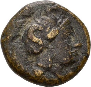 Bronzemünze aus Thurioi (Lukanien) mit Darstellung der Athena