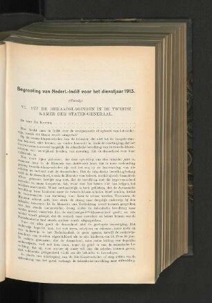 Begrooting van Nederl.-Indie voor het dienstjaar 1913.