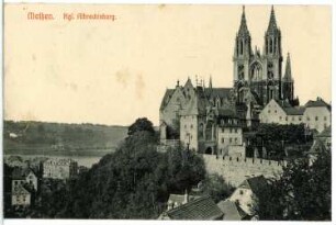 Meißen. Albrechtsburg und Dom, Schlossbr. vom Schottenberg