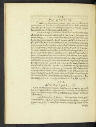 XXII. Ad tit. 26. § si quis L. 2. F.