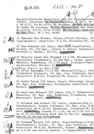 Nordafrikanische Deserteure aus der französischen Rheinarmee