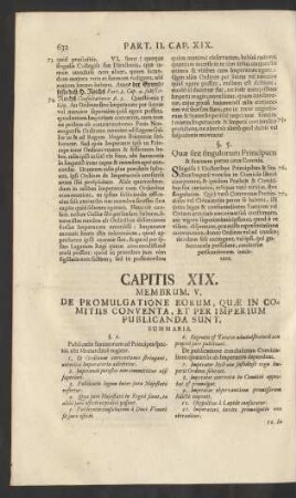 Capitis XIX. Membrum. V.
