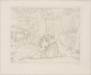Zu Bürgers "Leonore", Blatt 3: Leonore verzweifelt am Boden