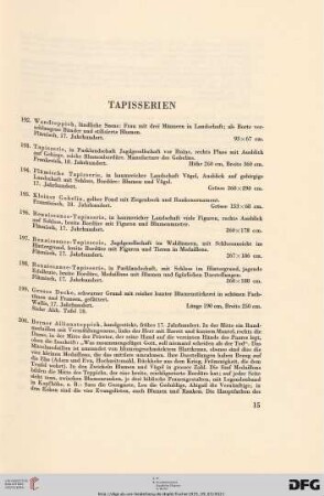Tapisserien (Nr. 192-201)