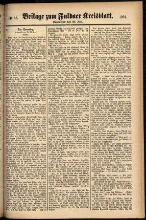 Zweite Ausgabe vom Samstag, den 27. Juli 1901.