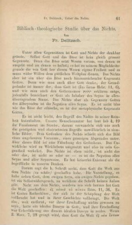 61-66 Biblisch-theologische Studie über das Nichts